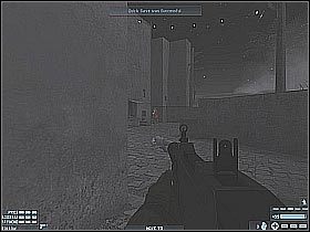 Po dotarciu do charakterystycznego przejścia (#1) ustaw się w taki sposób, aby móc skutecznie eliminować nadbiegających terrorystów - [Misja 03] [Segment 1/3] Desert Village | Rainbow Six Lockdown - Tom Clancys Rainbow Six: Lockdown - poradnik do gry