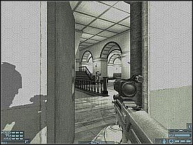 Dopiero gdy pozbędziesz się wszystkich widocznych wrogów przejdź do większej sali - [Misja 05] [Segment 2/2] Parliament | Rainbow Six Lockdown - Tom Clancys Rainbow Six: Lockdown - poradnik do gry