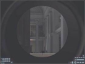 Po zlikwidowaniu pierwszej fali wrogów spróbuj zbliżyć się do jednej z okolicznych zasłon i z tego miejsca prowadzić dalszy ogień (#1) - [Misja 06] [Segment 1/2] University | Rainbow Six Lockdown - Tom Clancys Rainbow Six: Lockdown - poradnik do gry