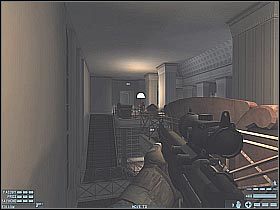 Zbierz przy sobie wszystkich członków drużyny i skieruj się w stronę jedynych możliwych drzwi (#1) - [Misja 06] [Segment 1/2] University | Rainbow Six Lockdown - Tom Clancys Rainbow Six: Lockdown - poradnik do gry