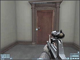 Powinieneś teraz zbliżyć się do centralnego pomieszczenia ochrony budynku - [Misja 13] [Segment 1/2] NATO Summit | Rainbow Six Lockdown - Tom Clancys Rainbow Six: Lockdown - poradnik do gry