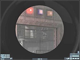 Teraz podejdź nieco do przodu i zacznij strzelać do znajdujących się po lewej gostków (#1) - [Misja 15] [Segment 2/3] Mercenary Base | Rainbow Six Lockdown - Tom Clancys Rainbow Six: Lockdown - poradnik do gry