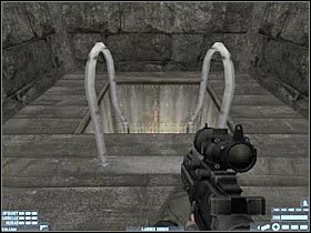 Znajdujący się tu przeciwnik powinien już nie żyć (eksplozja granatu) - [Misja 15] [Segment 3/3] Mercenary Base | Rainbow Six Lockdown - Tom Clancys Rainbow Six: Lockdown - poradnik do gry