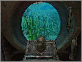 Po wynurzeniu wylądowałem w miejscu, gdzie przed chwilą zamykałem właz - teraz mogłem się tu swobodnie poruszać - Part VII | Solucja Riven The Sequel to Myst - Riven: The Sequel to Myst - poradnik do gry
