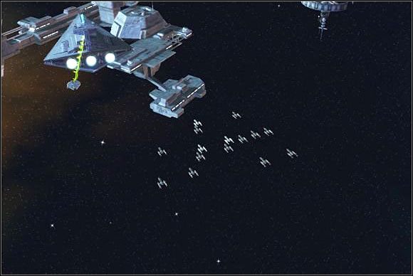 Bombowce Y ścigają niszczyciel. Teraz wystarczy jedna salwa w promień ściągający... - Misja 8 Pomoc dla Sokoła Millenium | Rebelia | Star Wars Empire At War - Star Wars: Empire At War - poradnik do gry