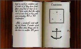 Cztery z nich to dzienniki Atrusa: jeden z podróży do Channelwood Age, drugi z Selenitic Age, trzeci z Stoneship Age, a czwarty z wizyty w Mechanical Age. - MYST cz.2 | Myst - Myst - poradnik do gry