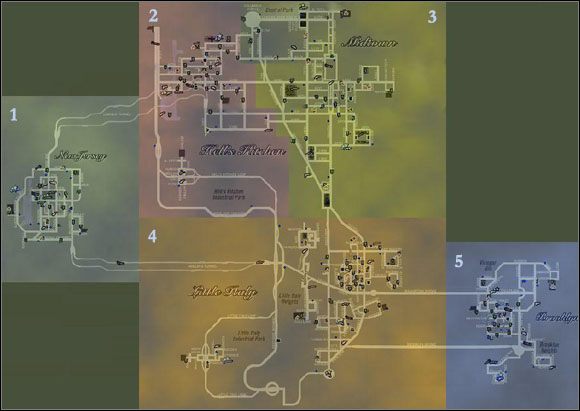 2 - Mapa przestępczego światka | Mapy w Ojciec chrzestny - Ojciec chrzestny - poradnik do gry