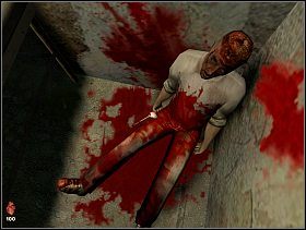 Wracamy do pomieszczenia, w którym znaleźliśmy kluczyk i przez drzwi po lewej przechodzimy do następnego miejsca - Poradnik do gry - [Solucja] Chirurgia | Bloodline Uśpione zło - Bloodline: Uśpione zło - poradnik do gry