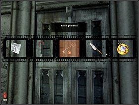 Wchodzimy do kaplicy, w tym celu wyciągamy z ekwipunku klucz grabarza - [Solucja] Górna część cmentarza | Bloodline Uśpione zło - Bloodline: Uśpione zło - poradnik do gry