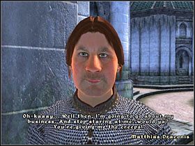 Matthias Draconis pracuje w Umbacano Manor w Talos Plaza - Oblivion: Next of Kin - The Elder Scrolls IV: Oblivion - poradnik do gry