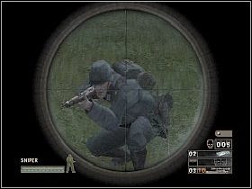 Po zabiciu wartownika stojącego na schodach, wejdź do budynku i skieruj się na schody z prawej - Misja 1 - Behind Enemy Lines | Solucja Commandos Strike Force - Commandos: Strike Force - poradnik do gry