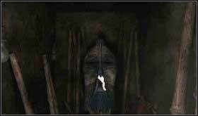 Zejdź do galerii, przejdź przez drewniane drzwi i użyj amuletu na masce. Ufff, udało się. - PONIEDZIAŁEK 14 PAŹDZIERNIKA cz.5 | Scratches - Scratches - poradnik do gry