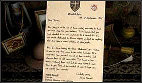 Przeczytaj leżący na szafce list do Jamesa od dyrektora muzeum - SOBOTA 12 PAŹDZIERNIKA cz.3 | Scratches - Scratches - poradnik do gry