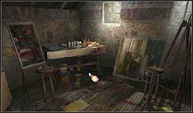 Wejdź na drugie piętro. Podejdź do drzwi, przy których wcześniej nie wyszedł manewr z wysunięciem klucza na gazecie. Użyj niebieskiego klucza i wejdź do środka. - NIEDZIELA 13 PAŹDZIERNIKA cz.1 | Scratches - Scratches - poradnik do gry