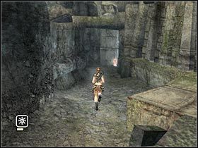 Po pokonaniu wszystkich gostków pilnujących wejścia do świątyni zacznij wskakiwać na lewe bloki (#1) - Etap 1 Bolivia - Tiwanaku (2) | Sekrety | Tomb Raider Legenda - Tomb Raider: Legenda - poradnik do gry