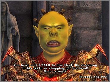 Mazoga chce udać się do Fishermans Rock na północ od Leyawiin, ale Weebam-Na nie chce z nią iść - Oblivion: Leyawiin - Misje - The Elder Scrolls IV: Oblivion - poradnik do gry