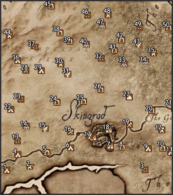 1 - Gnolls Meeting Camp - Oblivion: Mapa regionu Skingrad - The Elder Scrolls IV: Oblivion - poradnik do gry