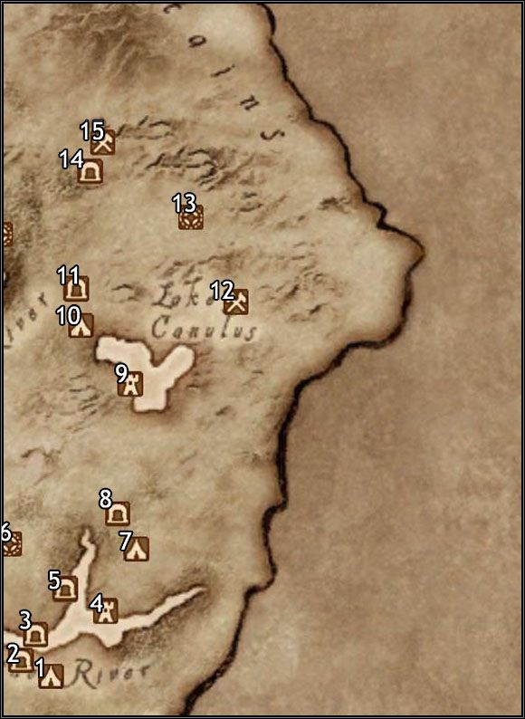 1 - Seran Camp - Oblivion: Mapa Lake Canulus - The Elder Scrolls IV: Oblivion - poradnik do gry