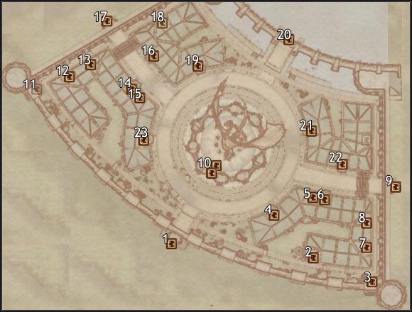 1 - City Isle - Oblivion: Mapa Temple District w Imperial City - The Elder Scrolls IV: Oblivion - poradnik do gry