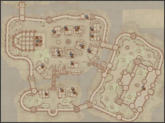 1 - The Lonely Suitor Lodge - Oblivion: Mapa miasta Bravil - The Elder Scrolls IV: Oblivion - poradnik do gry