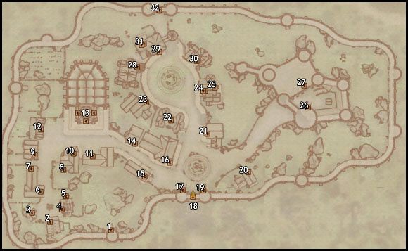 1 - Southwest Wall Tower - Oblivion: Mapa miasta Chorrol - The Elder Scrolls IV: Oblivion - poradnik do gry