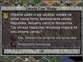 Gdy odkryjemy nowy sposób sprawowania władzy, należy się poważnie zastanowić czy przypadkiem nie okaże się lepszy od aktualnego. - Ustroje | Sid Meiers Civilization II - Sid Meiers Civilization II - poradnik do gry