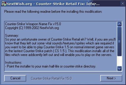 * W chwili pisania tych porad najnowsza wersja HL to 1 - Krok 2 | Instalacja Counter-Strike - Half-Life: Counter-Strike - poradnik do gry