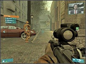 Po dotarciu do większej drogi proponowałbym skorzystać ze snajperki (#1) - [Misja 02] Coup detat - cz.7 | Tom Clancys Ghost Recon Advanced Warfighter - Tom Clancys Ghost Recon: Advanced Warfighter - poradnik do gry