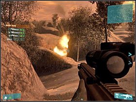 Osobiście proponowałbym wybrać niewielką ścieżkę znajdującą się u dołu mapy - [Misja 04] Strong point - cz.7 | Tom Clancys Ghost Recon Advanced Warfighter - Tom Clancys Ghost Recon: Advanced Warfighter - poradnik do gry