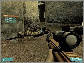 Ostrożnie się teraz wychyl i zacznij likwidować pierwszych oponentów (#1) - [Misja 07] Quarterback - cz.1 | Tom Clancys Ghost Recon Advanced Warfighter - Tom Clancys Ghost Recon: Advanced Warfighter - poradnik do gry