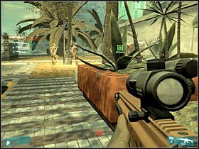 Najwięcej problemów sprawi ci oczywiście zbliżenie się do ambasady - [Misja 11][FINAŁ] NORAD on the line - cz.4 - Tom Clancys Ghost Recon: Advanced Warfighter - poradnik do gry