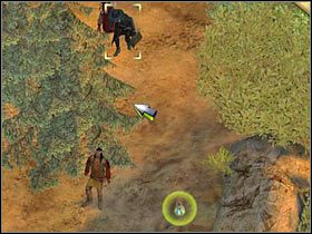 Fiolkę musisz oczywiście posłać w stronę znajdującej się po lewej stronie grupy przeciwników (#1) - [Misja 3.1] Big Canyon - The Narrow Pass cz.2 | Desperados 2 - Desperados 2: Coopers Revenge - poradnik do gry