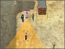 Trochę problemów może sprawić ci znalezienie się w polu widzenia dwóch osób znajdujących się niedaleko baru (#1) - [Misja 4.2] Fort Wingate - Hawkeyes Liberation cz.1 | Desperados 2 - Desperados 2: Coopers Revenge - poradnik do gry