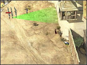 Jak się zapewne domyślasz, następny w kolejce będzie omijany kilka chwil wcześniej LEWY wartownik (#1) - [Misja 4.3] Fort Wingate - Headquarters cz.2 | Desperados 2 - Desperados 2: Coopers Revenge - poradnik do gry