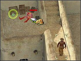 Na początek radziłbym zająć się kolejnym gostkiem patrolującym prawy mur (#1), a następnie dwoma żołnierzami zlokalizowanymi po lewej stronie (#2) - [Misja 4.3] Fort Wingate - Headquarters cz.3 | Desperados 2 - Desperados 2: Coopers Revenge - poradnik do gry