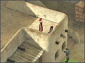 Teraz proponowałbym zlikwidować dwóch gostków znajdujących się na dole (jeden z nich co jakiś czas podchodzi do budynku) - [Misja 4.3] Fort Wingate - Headquarters cz.3 | Desperados 2 - Desperados 2: Coopers Revenge - poradnik do gry