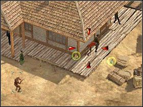 Wyjątkowo radziłbym zwracać uwagę na porozrzucane po całej mapie przedmioty, między innymi wyjątkowo przydatne fiolki z gazem (Gas; #1) czy kamienie (Stone) dla Sancheza - [Misja 5.1] Santa Fe - Goodmans Account Books cz.1 | Desperados 2 - Desperados 2: Coopers Revenge - poradnik do gry