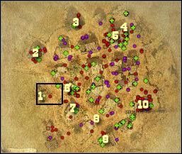 Oznaczenia na mapie: 1 - miejsce startu - [Misja 5.2] Santa Fe - The Bookkeeper cz.1 | Desperados 2 - Desperados 2: Coopers Revenge - poradnik do gry