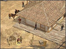 Po wyczerpaniu amunicji przełącz się na Hawkeyea i zacznij korzystać z posiadanych strzał (#1) - [Misja 5.2] Santa Fe - The Bookkeeper cz.4 | Desperados 2 - Desperados 2: Coopers Revenge - poradnik do gry