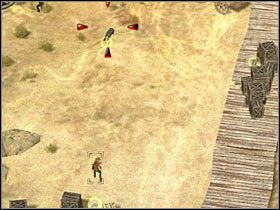 Docelowo powinieneś oczyścić cały plac prowadzący do większego budynku - [Misja 6.2] Sacred Mountain - The Way over the Pass cz.2 | Desperados 2 - Desperados 2: Coopers Revenge - poradnik do gry