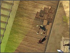 Teraz w analogiczny sposób będziesz musiał pozbyć się lewego wartownika - [Misja 6.4][FINAŁ] Sacred Mountain - Coopers Revenge cz.4 | Desperados 2 - Desperados 2: Coopers Revenge - poradnik do gry