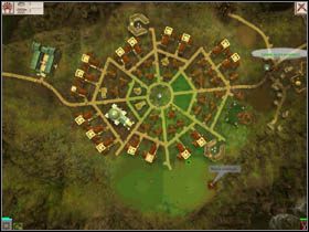 W drugiej osadzie żyzna ziemia znajduje się w dolnej części (patrz zdjęcie) - gameplay - dobro | WYSPA CZWARTA Black & White 2 Wojny Bogów - Black & White 2: Wojny Bogów - poradnik do gry