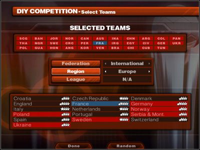 Drużyny do pucharu zostały wybrane. - Tworzymy turnieje | Tryby gry w Sensible Soccer 2006 - Sensible Soccer 2006 - poradnik do gry