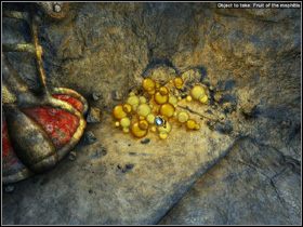 Tutaj zauważysz kolejny tajemniczy panel, a przy nim owoce żółtej rośliny (Mephita) - PIERWSZE KROKI NA KSIĘŻYCU cz.2 | Journey to the Moon Podróż na Księżyc - Journey to the Moon: Podróż na Księżyc - poradnik do gry