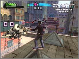 Mistrz Zen stoi na dachu budynku w Chinatown - Downtown #1 | Story mode | Tony Hawks American Wasteland - Tony Hawks American Wasteland - poradnik do gry