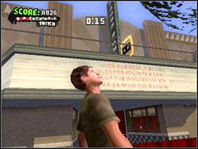 Na daszku kina w wąskiej alejce - Santa Cruz | Classic mode | Tony Hawks American Wasteland - Tony Hawks American Wasteland - poradnik do gry