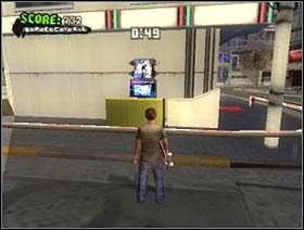 Pod ścianą jasnego budynku, blisko mostu który jest po prawej stronie planszy - Kyoto | Classic mode | Tony Hawks American Wasteland - Tony Hawks American Wasteland - poradnik do gry