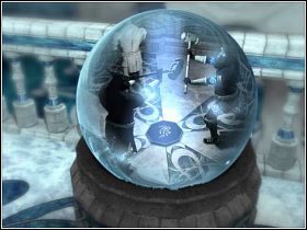 Teraz możesz odczytać napis na kamiennej ściance koło fontanny w głównym holu - TEST | Keepsake - Keepsake - poradnik do gry