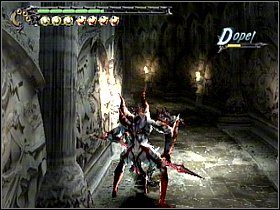 Za nim wejdziesz po schodach zbierz czerwone kule na górze korytarza z pochodniami - Misja #17 | Solucja | Devil May Cry 3 Dantes Awakening - Devil May Cry 3: Dantes Awakening - Edycja Specjalna - poradnik do gry