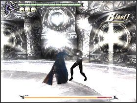 W wielkiej komnacie z latającymi bloczkami znajdziesz statue do kombosów (ForceEdge) - Misja #17 | Solucja | Devil May Cry 3 Dantes Awakening - Devil May Cry 3: Dantes Awakening - Edycja Specjalna - poradnik do gry